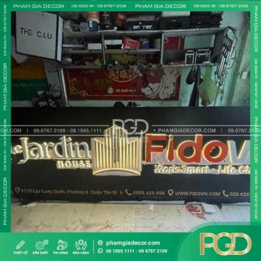 làm bảng hiệu alu đẹp chữ nổi có led bảng hiệu công ty bất động sản thumb