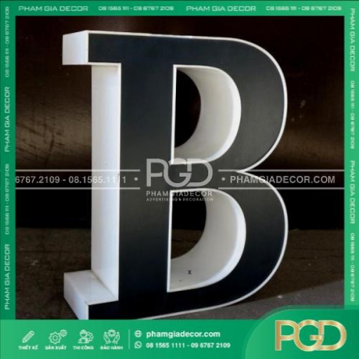 GIA CÔNG CHỮ NHÔM CÓ GỜ LÀM BẢNG HIỆU QUẢNG CÁO
