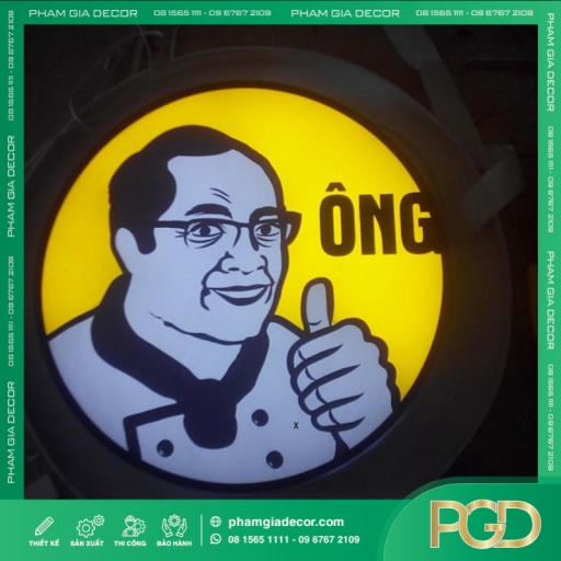 làm bảng hiệu hộp đèn siêu mỏng treo tường thumb