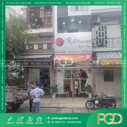 Bảng Hiệu Alu Chữ Nổi PN Flowers