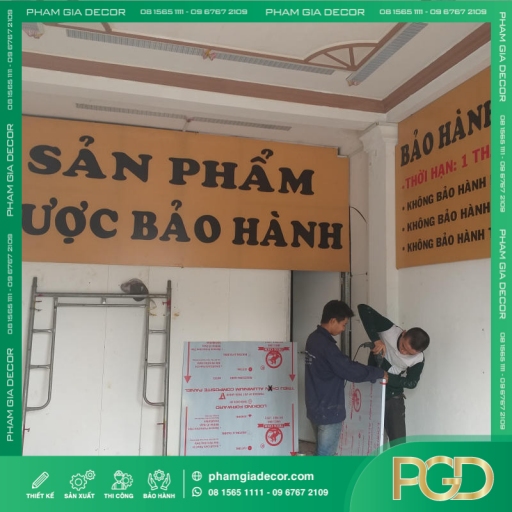 Làm bảng hiệu bạt đứng in sắc nét giá rẻ thumb