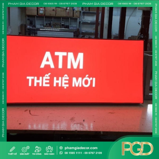 Làm bảng hiệu hộp đèn nhét bạt giá rẻ thumb
