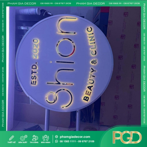 Làm Bảng Vẫy Mica Hút Nổi Spa Shion