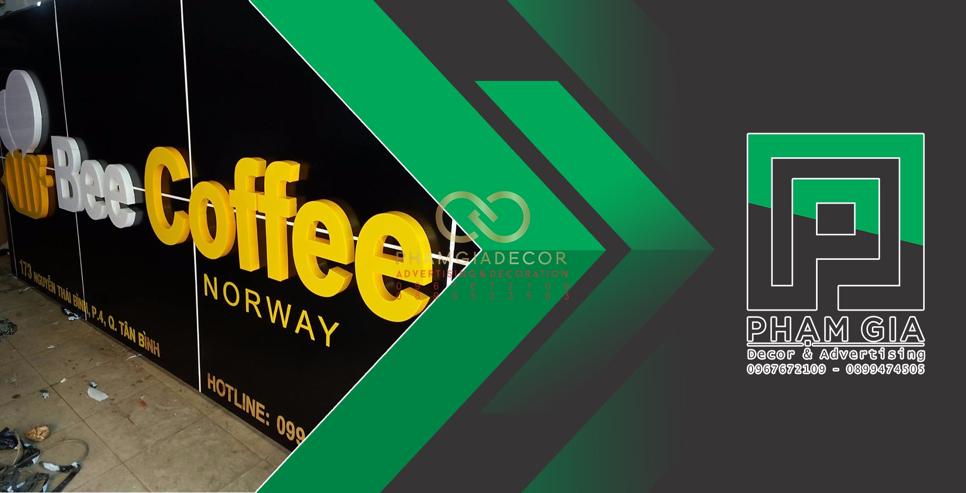 Thi công Chữ nổi Mica