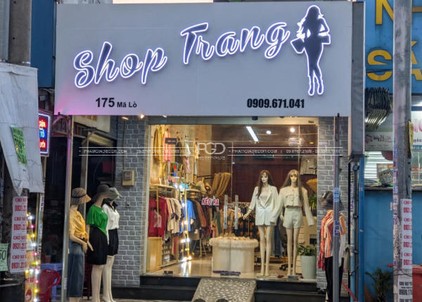 làm bảng hiệu quận bình tân shop quần áo đẹp