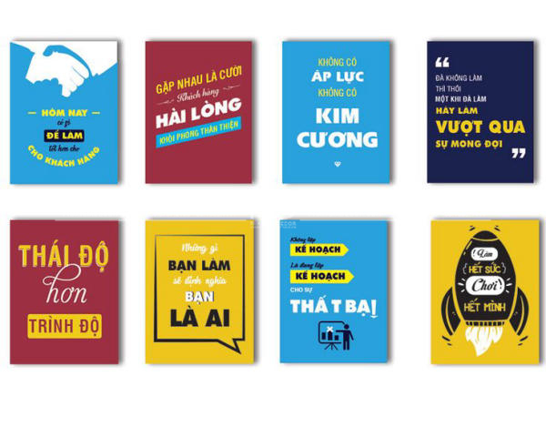 làm bảng hiệu văn phòng tranh slogan in treo tường