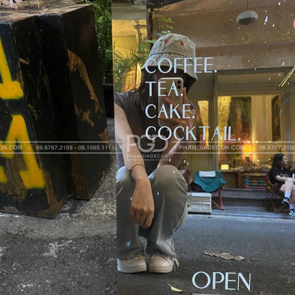 cắt decal chữ màu bảng nhận diện