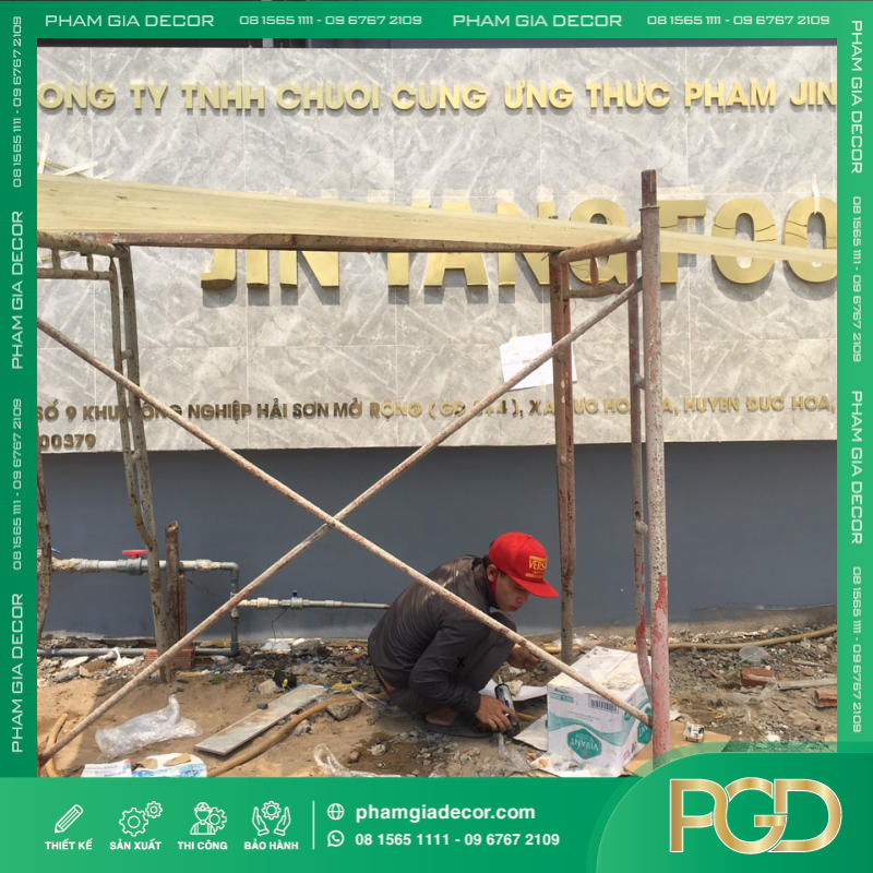 Làm chữ nổi 3D khu công nghiệp