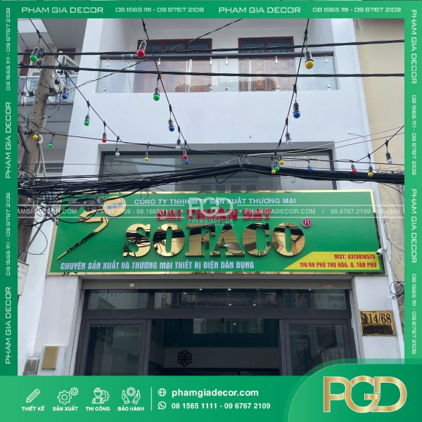 làm bảng hiệu alu công ty sofaco