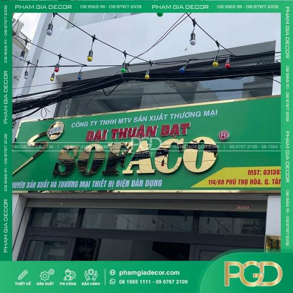 làm bảng hiệu alu công ty sofaco