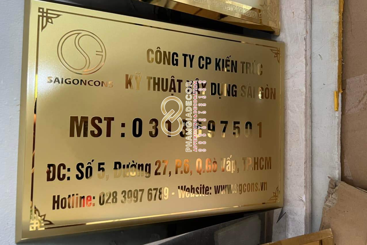 Làm bảng tên công ty tại Tân Phú
