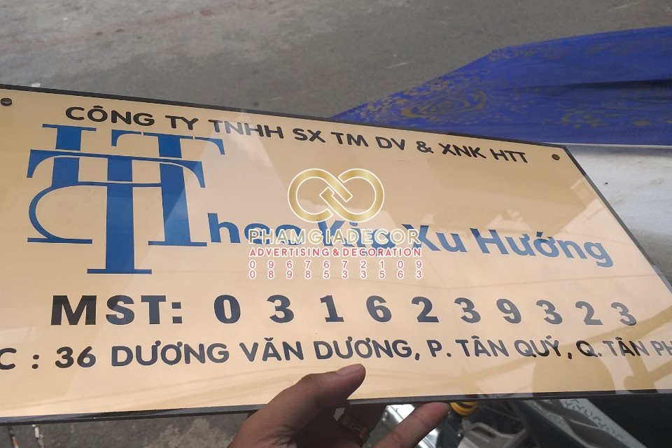 Làm bảng tên công ty tại Gò Vấp