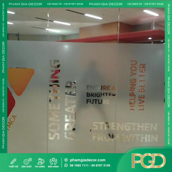 Chữ Decal Dán Kính Decal Cát Mờ