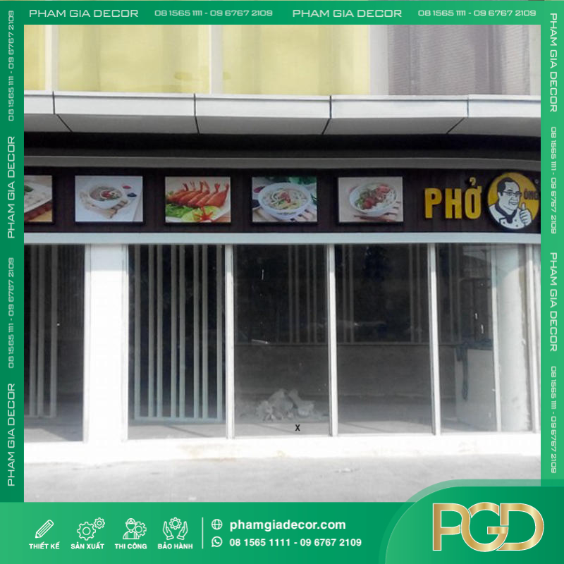 làm bảng hiệu hộp đèn siêu mỏng treo tường