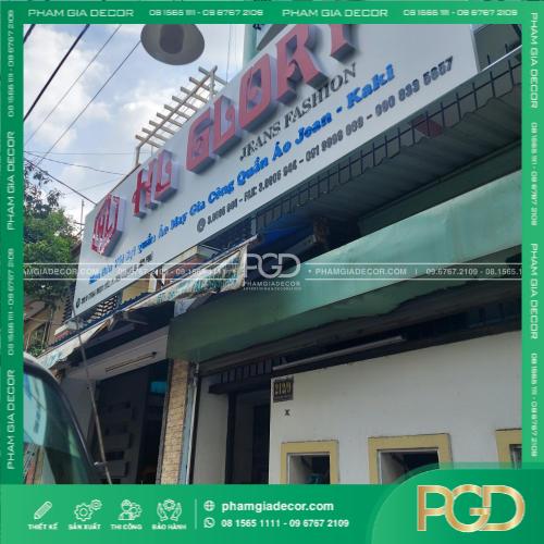 làm bảng hiệu Alu chữ nổi Mica Led