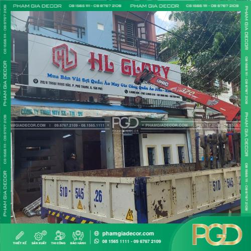 làm bảng hiệu Alu chữ nổi Mica Led