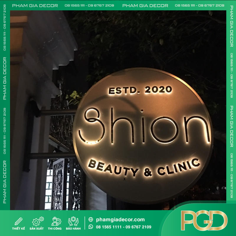 Làm Bảng Vẫy Mica Hút Nổi Spa Shion