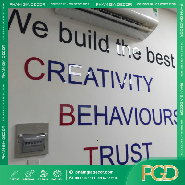 LÀM SLOGAN DÁN TƯỜNG VĂN PHÒNG - BIỂU NGỮ BACKGROUND