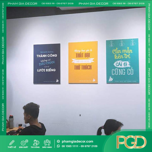 LÀM SLOGAN DÁN TƯỜNG VĂN PHÒNG - BIỂU NGỮ BACKGROUND