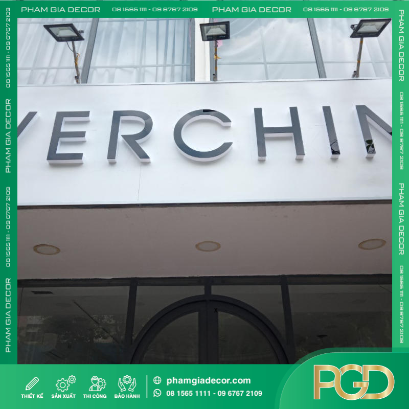 Làm Chữ Nổi Mica Hắt Nền Trên Nền Alu Trắng Sang