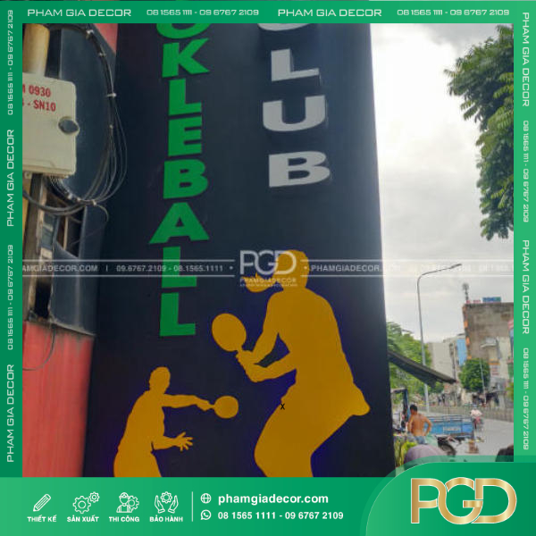 làm bảng hiệu pickleball bảng alu mẫu mới
