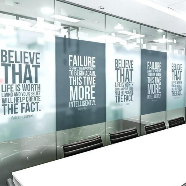 làm slogan dán kính văn phòng công ty