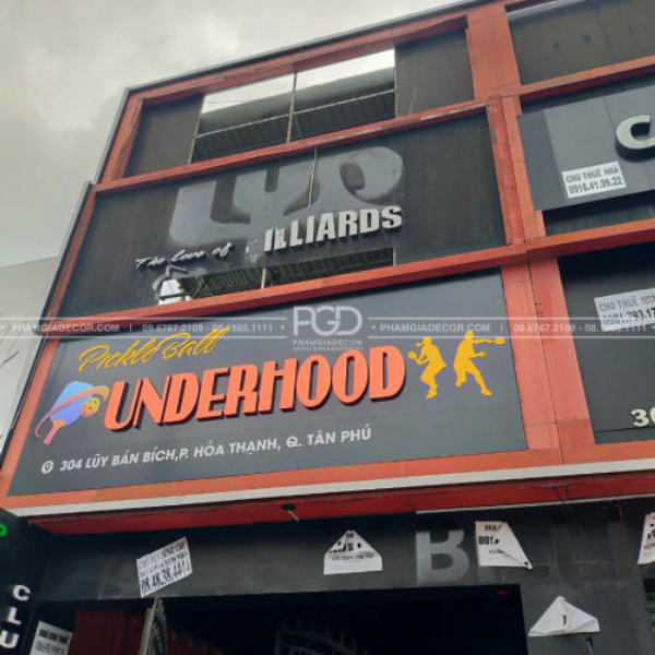 làm bảng hiệu pickleball alu chữ nổi