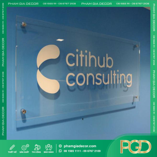 cắt chữ decal dán kính logo văn phòng