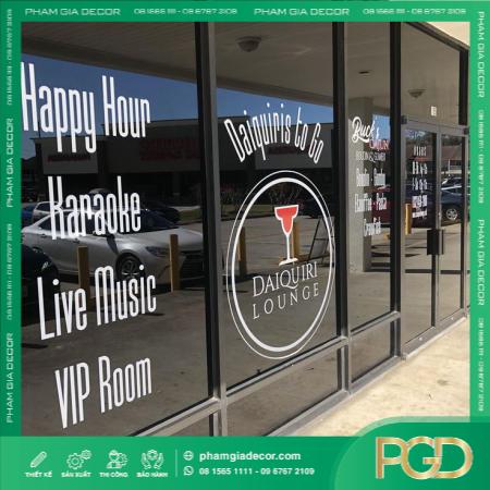 chữ chữ decal hoa văn dán kính cửa hàng